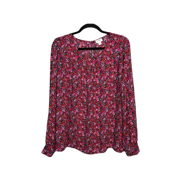 J. Crew Factory Tops - J Crew Factory  Women’s Floral Green Pink Print Long Sleeves Size 2X